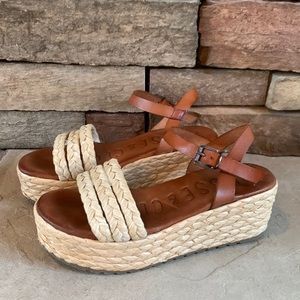 Musse & Cloud Brown and Tan Wedges